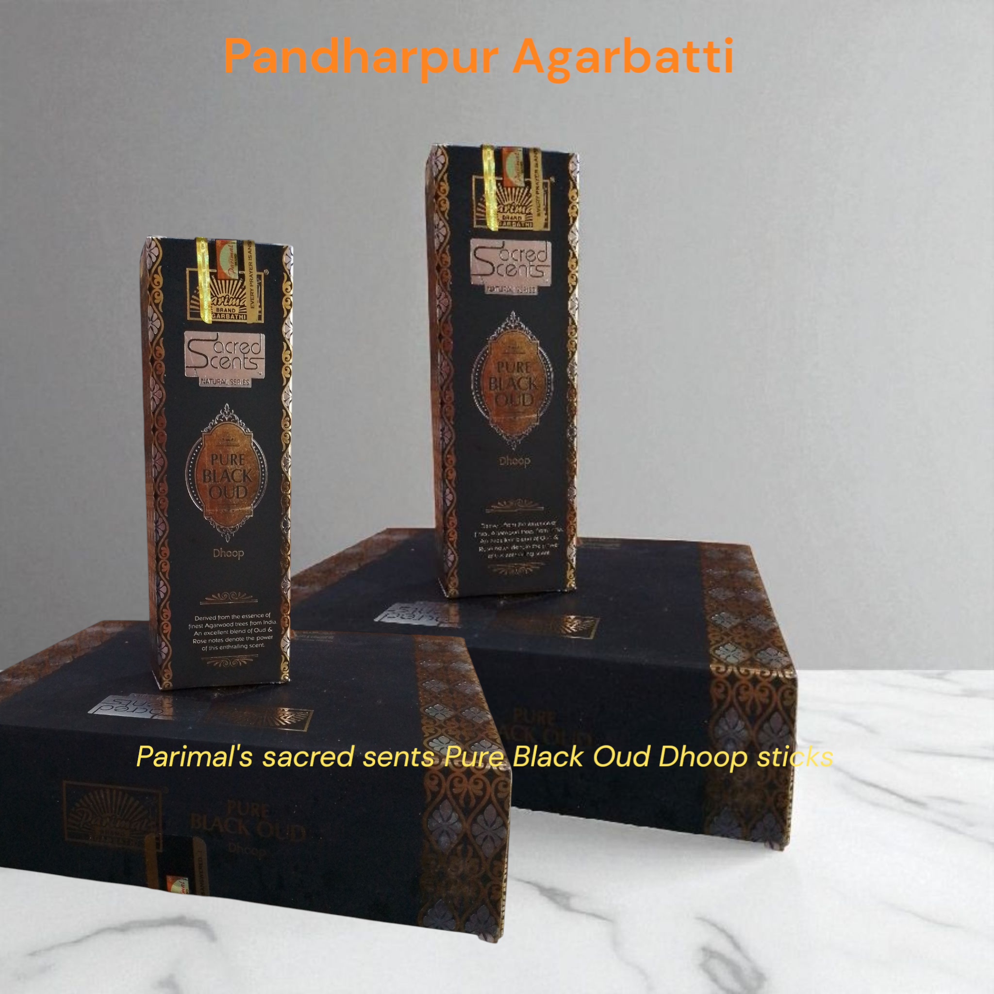 Parimal Sacred Sents Pure Black Oud Dhoop sticks